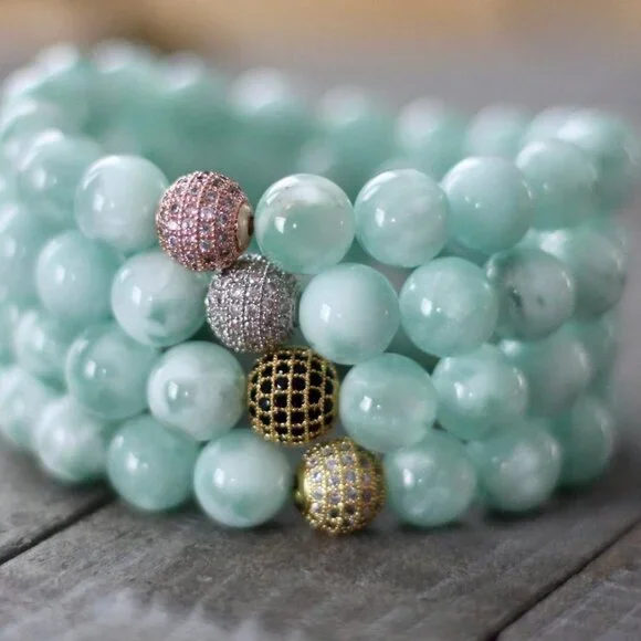 Genuine Green Moonstone Bracelet, Handmade - Picture 6 of 6